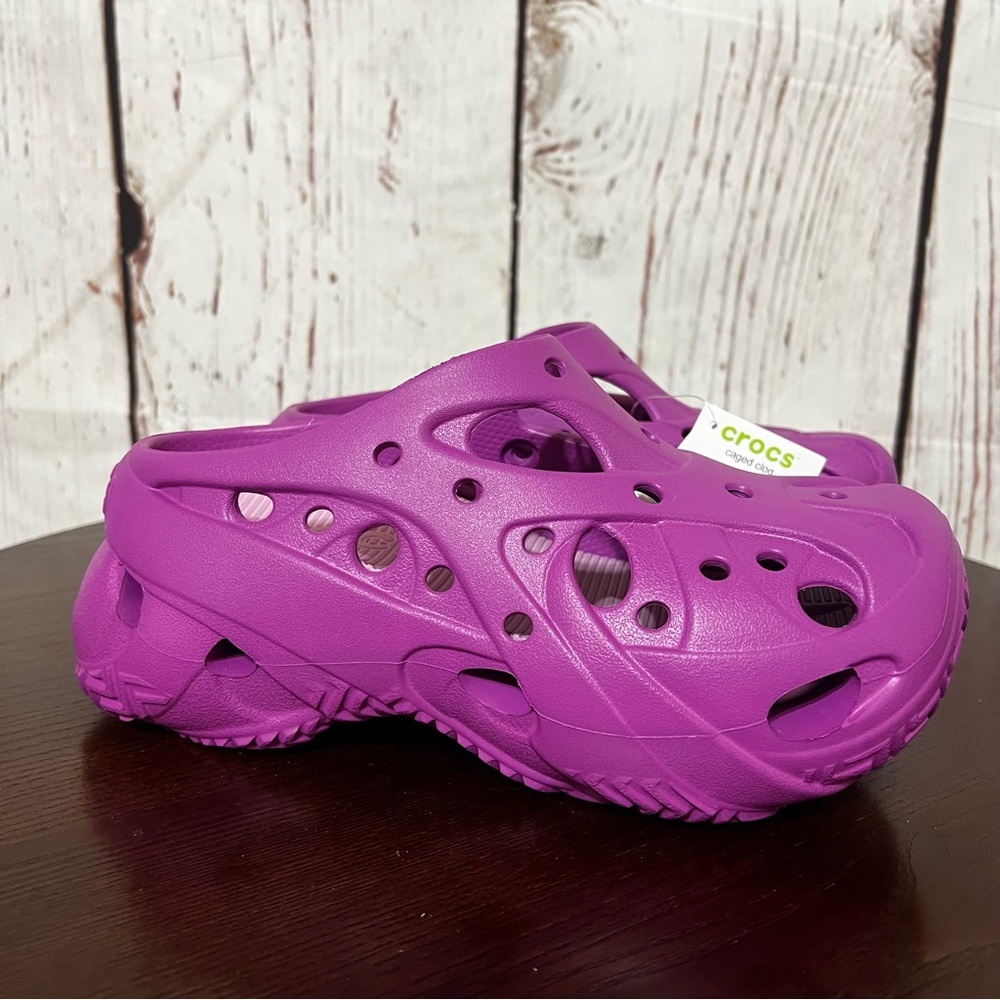 Crocs Caged Clog Vibrant Purple Platform Clogs 7 Nwt